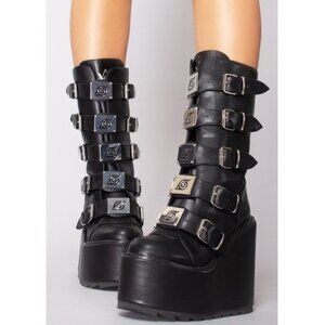 YRU X Naruto Dune Leaf Village Platform Boots New Unworn